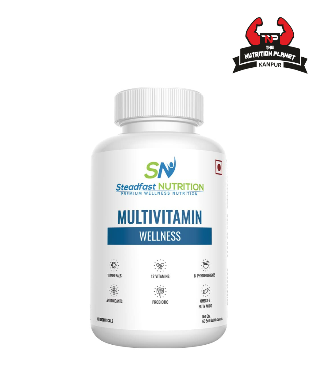 Steadfast Nutrition Multivitamin for Men & Women | Contains 30 Essential Vitamins & Minerals |12 Vitamins, 18 Minerals| Omega 3 Fatty Acids| For Gym, Workout & Athletics | 60 Soft Gelatin Capsules